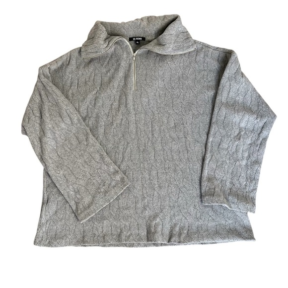 Kal Rieman Sandra Collared Zip Pullover Cable Knit - Size XL - Picture 3 of 8